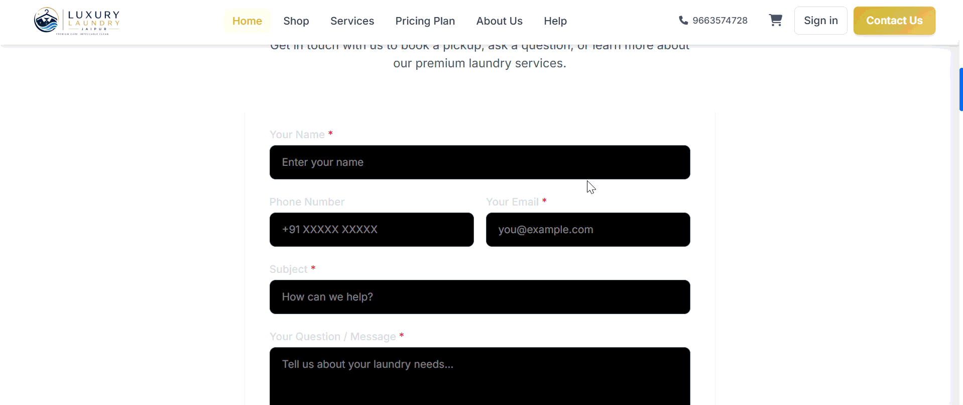 Luxury Laundry Demo